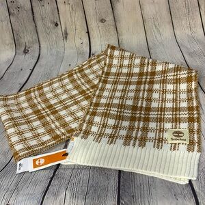 Patagonia NWT Mustard Yellow and Cream Checkered Scarf